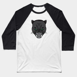 Evil Kitty Cat - Color Baseball T-Shirt